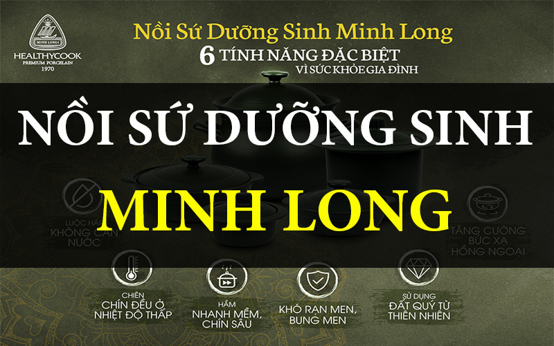 Nồi sứ dưỡng sinh Minh Long - Giá tốt chính hãng